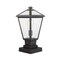 Z-Lite Talbot 1 Light Outdoor Pier Mounted Fixture, Oil Rubbed Bronze And Seedy 579PHMS-SQPM-ORB - alternate 2